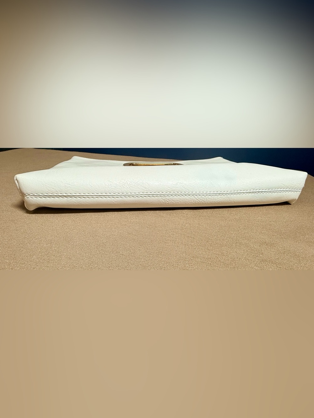 Charming Charlie White Clutch with Gold Handle - Picture 3 of 4